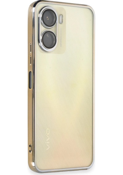 Newface - 246 - Vivo Y16 Kılıf Razer Lensli Silikon - Aconcept - - Gold