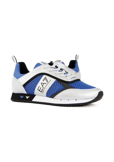 EA7 Emporio Armani File Detaylı Logolu Sneaker Mavi/beyaz Mavi - Beyaz