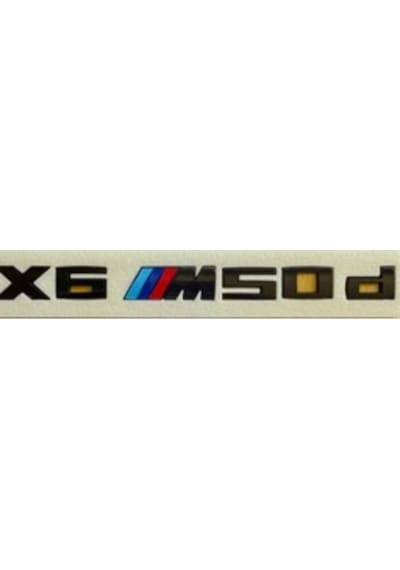 Bmw Uyumlu X6 M 50d Siyah Yazı