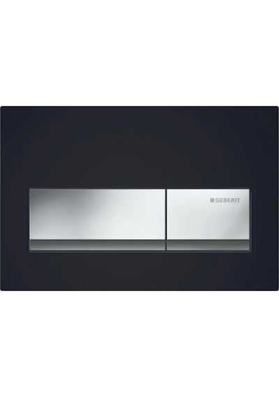 Geberit Kumanda Kapağı Alpha50 - Çift Basmalı - Siyah Siyah