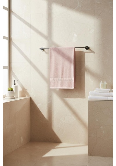 Pudra Greek El Havlusu - 50x90 Cm, 225 Gr, %100 Pamuk, Spa Ve Otel Havlusu, Günlük Kullanıma Uygun Pudra