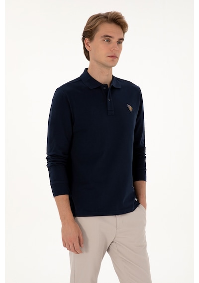 U.S. Polo Assn. Erkek Regular Fit Polo Yaka Lacivert Basic Sweatshirt 50313772-VR033 U.S. Polo Assn. Erkek Regular Fit Polo Yaka Lacivert Basic Sweatshirt 50313772-VR033