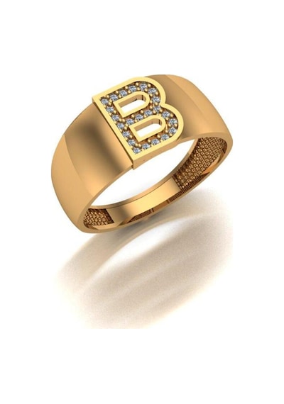 Çgk Çiğdem Gürel Kuyumculuk B Harf Altın Yüzük Gold