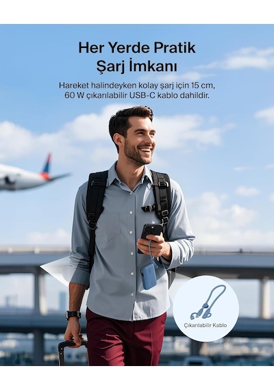 Belkin Bpb027hqbl Boostcharge 10.000 Mah 20w Usb-c Powerbank Dijital Göstergeli Taşınabilir Şarj Cihazı - Mavi Siyah