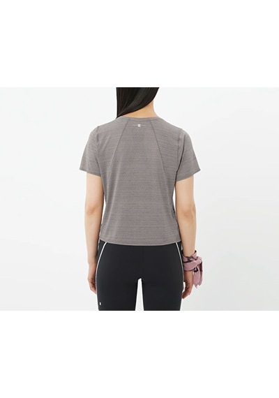 Salomon Shakeout Aır Cropped Kadın Koşu Tişörtü Lc2774400 Gri