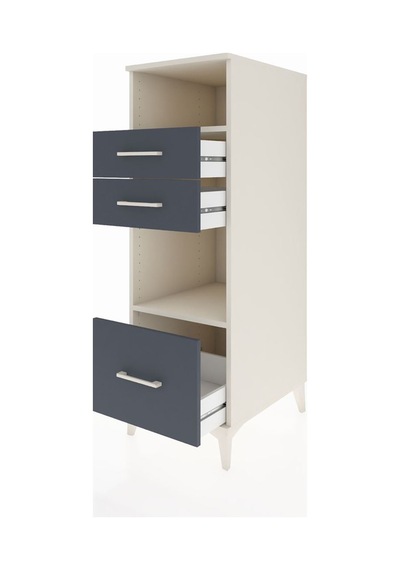 Kronos Dolap 2 Raflı 3 Çekmeceli 44x59x134 Aytaşı-antrasit Aytası