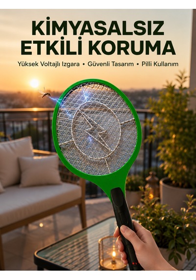 Hafif Ergonomik Elektronik Böcek Öldürücü Güvenlik Koruması İle Pil Kontrollü