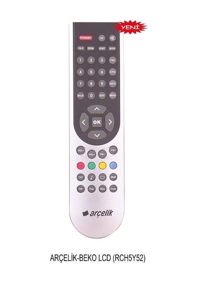 Arçelik Uyumlu-Beko Lcd Tv Kumandası Siyah-Gri