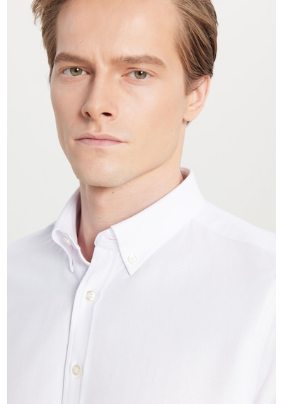 Altınyıldız Classıcs Erkek Beyaz Pamuklu Tailored Slim Fit Dar Kesim Düğmeli Yaka Armürlü Gömlek Altınyıldız Classıcs Erkek Beyaz Pamuklu Tailored Slim Fit Dar Kesim Düğmeli Yaka Armürlü Gömlek