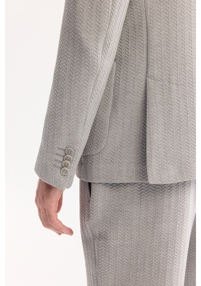 Avva Erkek Gri Mono Yaka Bi-stretch Hafif Dokulu Blazer Comfort Slim Fit Ceket A52y4003 Avva Erkek Gri Mono Yaka Bi-stretch Hafif Dokulu Blazer Comfort Slim Fit Ceket A52y4003