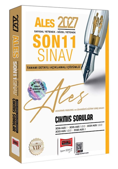 Yargı 2027 Ales Sayısal Sözel Yetenek Son 11 Sınav Tamamı Çözümlü Çıkmış Sorular
