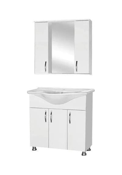 90 Cm Mdf Banyo Dolabı Suntalam Antrasit