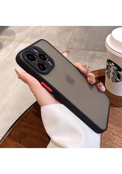 Apple Uyumlu iPhone 15 Pro Kılıf Arkası Mat Leke Yapmaz Kenarları Renkli