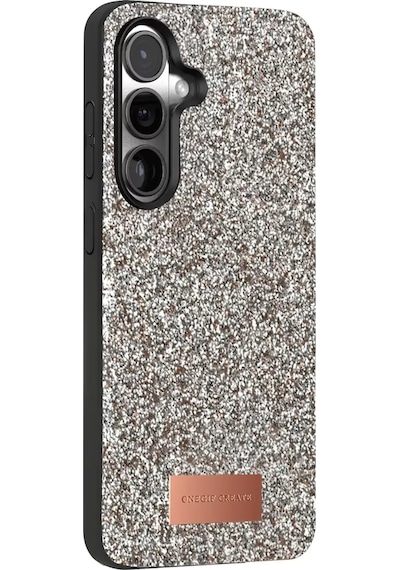 Onegif Samsung Galaxy S24 Fe Bright Simli Kapak - Gümüş