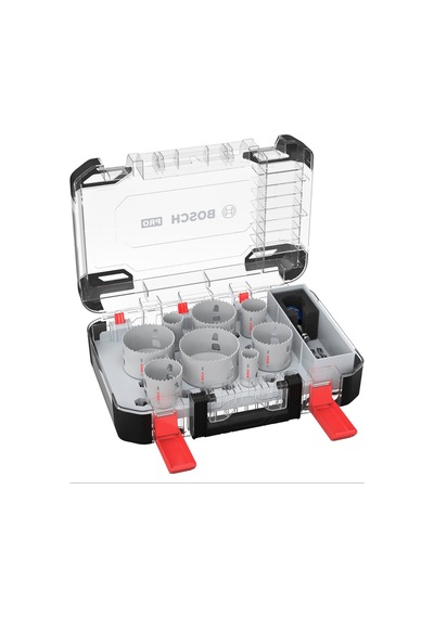 11 X Pro Multi Material Power Change Plus Delik Açma Testeresi Seti, Şeffaf Kılıf Yumuşak Ahşap, Alçıpan Duvar