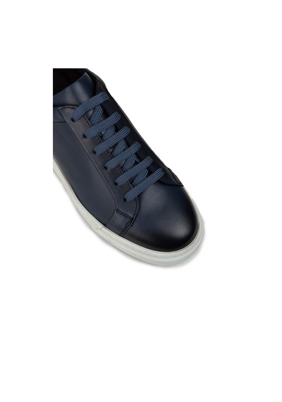 Deery Erkek Hakiki Deri Mavi Sneaker Ayakkabı - 02018mmvıc02 Mavi