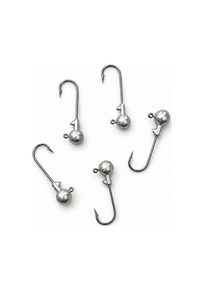 Jighead - Zoka - Kurşunlu Olta İğnesi - Gümüş - 5 Adet - 7 Gr 08036276