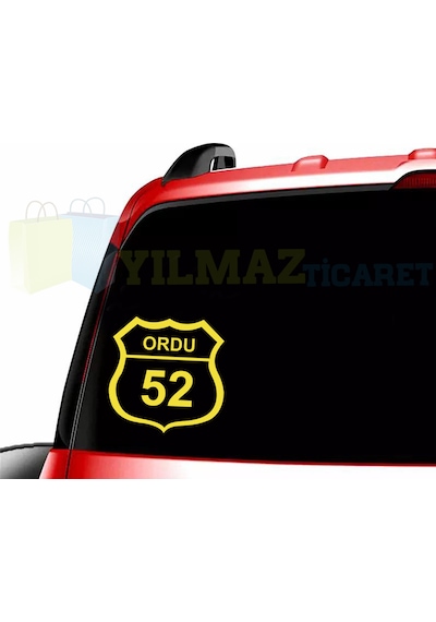 Memleket Plaka Kodu Oto Sticker Yapıştırma 1 Adet Kaliteli Folyo