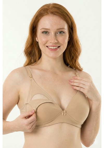 Parlingerie Kaplı Emzirme Sütyeni Ten 3'lü