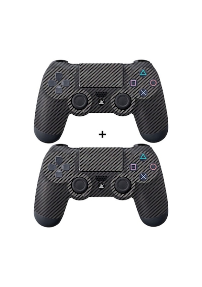 PS 4 Siyah Carbon Fiber Kol Kaplama 2 Adet Çınar Extreme
