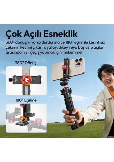 Ulanzi Ma51 Quickclip 360 Derece Ayarlanabilir Telefon Tutucu - M064