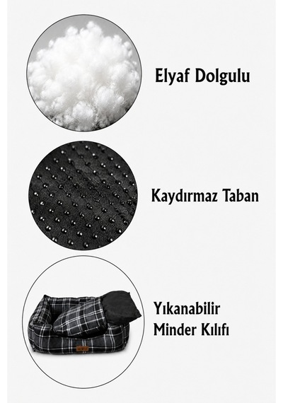 Premium Kedi Ve Köpek Yatağı Kafa Destekli Kaydırmaz Taban Yıkanabilir Fermuarlı Minder %100 Boncuk Elyaf Siyah 1605464301 Premium Kedi Ve Köpek Yatağı Kafa Destekli Kaydırmaz Taban Yıkanabilir Fermuarlı Minder %100 Boncuk Elyaf Siyah 1605464301