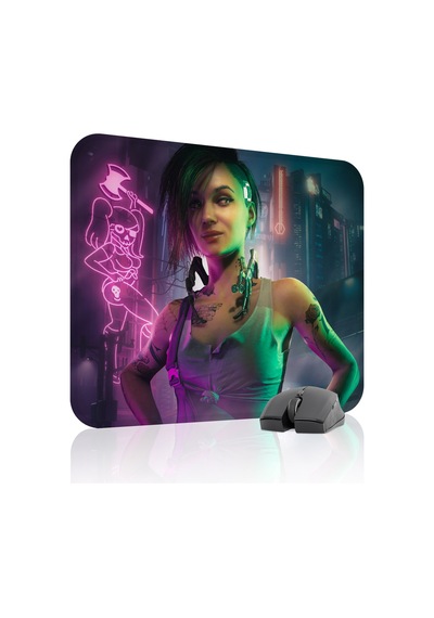 Cyberpunk 2077 Kaymaz Dikişli Kauçuk Oyuncu Mousepad V2 - 48x40 Xl Gaming Mouse Pad Fare Altlığı
