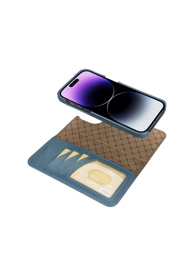 Bouletta Apple İphone 14 Pro Max Uyumlu Deri Kılıf Mw36 Brn4ef