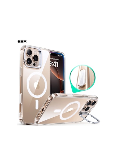 Esr Apple Uyumlu iPhone 16 Pro Halolock Mag Safe Classic Hybrid Stantlı Silikon Kılıf - Kamera Kontrol Buton Multicolor