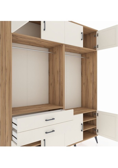 Hyperion Gardrop 7 Raflı 2 Çekmeceli 2 Askılı 176x44x221 Çam-aytaşı Aytaşı Hyperion Gardrop 7 Raflı 2 Çekmeceli 2 Askılı 176x44x221 Çam-aytaşı Aytaşı