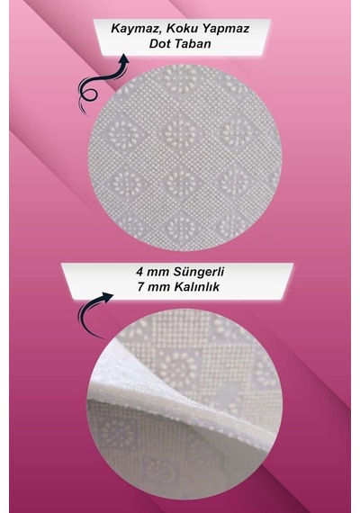 Viva Home Makinede Yıkanabilir Kaymaz Taban Sade Kesme Rulo Yolluk Ar580, Gri, 60 X 150 Diğer