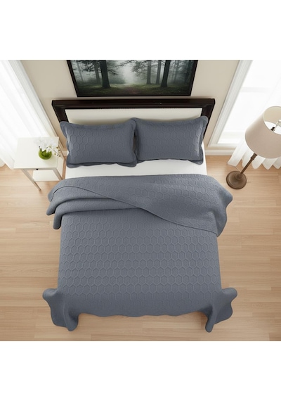 Petek Tek Kişilik Yatak Örtüsü 180x240 Bej Bej