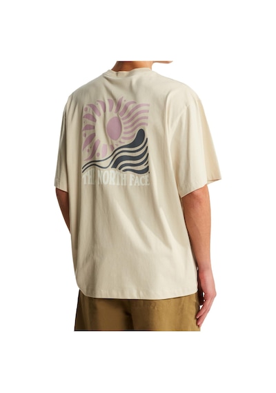 The North Face Sun Oversize Graphic Erkek Bej Outdoor T-shirt Nf0a8ga0dom1