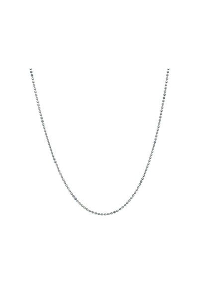 Brezza Lusso Jewelry  925 Ayar Erkek Gümüş Oksitli Top Zincirli 3 MM 55 Cm Johnny Depp 55 CM 55 CM