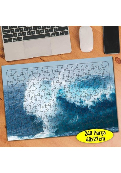 Hırçın Deniz Dalgası Doğa 240 Parça Puzzle Yapboz-87269424
