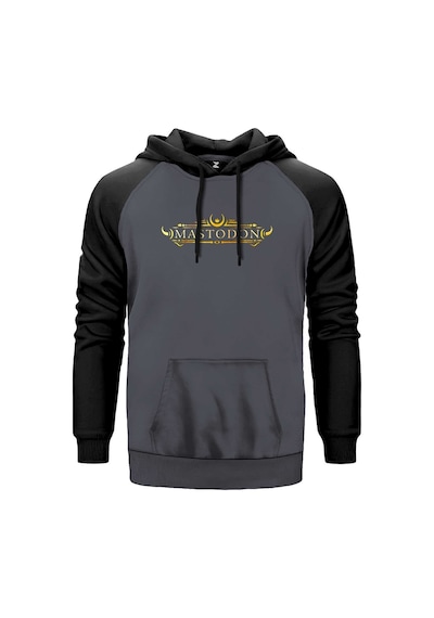 Mastodon Logo Gri Renk Reglan Kol Sweatshirt Gri