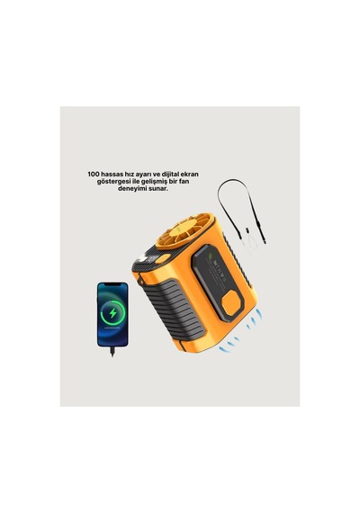 5000mah Şarjlı Soğutma Fanı Taşınabilir Renk