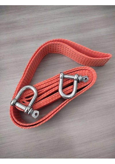 Polyester Oto Çekme Halatı, Turuncu, 3 Metre, 3 Ton, 50 Mm Genişlik, Mapa Vidalı Kancalı Zincir Kilidi , Araç Kurt