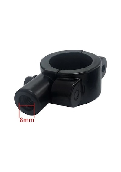 Motosiklet Ayna Takma Kelepçesi 8 Mm Düz Diş Ayna Braketi 2 Ad