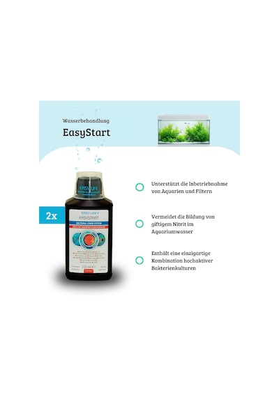 Tr Easy Life Easystart 2'li Paket 2 X 250 Ml Akvaryum Filtresi İçin Biyolojik Bakteri Kültürü, Filtre Yapısın
