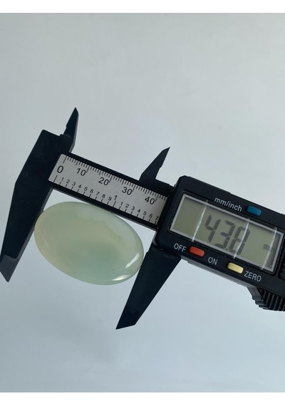Kabaşon Kesim Doğal Aqua Kalsedon Taşı 65 Karat Çok Renkli