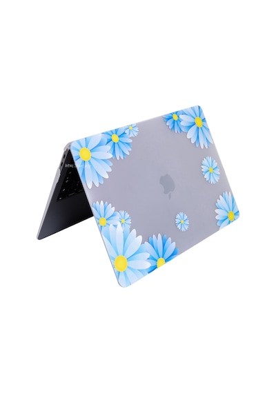 Apple Uyumlu MacBook Pro Kılıf 13 İnç M1-m2, Flower07nl Type-c'li Model A2338 A2289 A2251 A1706-08 A1989 A2159 İle Açık Mavi