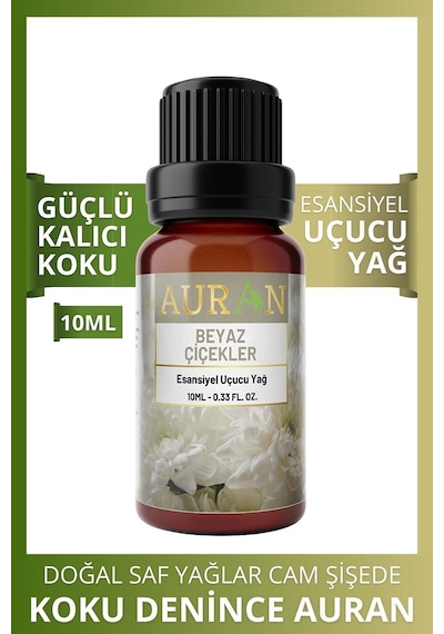AURAN Beyaz Çiçekler Esansiyel Uçucu Koku Yağı Buhurdanlık Yağı