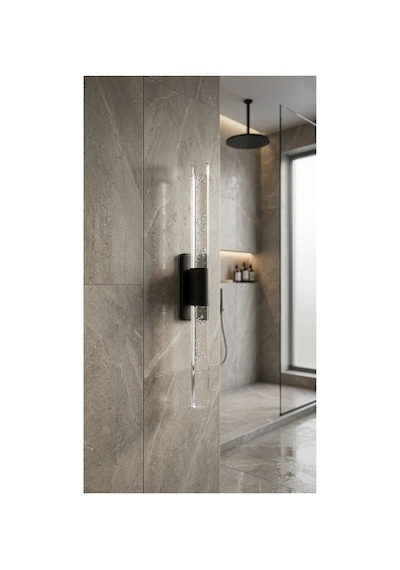 Bubblelight Medium 40 Cm Modern Tasarım Led Aplik - Duvar Lambası - Siyah - Elektrikli - Beyaz Led Siyah Elektrikli 40