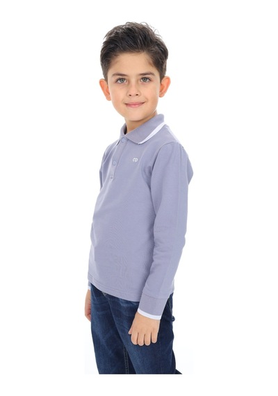 Toontoy Kids Toontoy Erkek Çocuk Nakışlı Tişört Koyu Gri