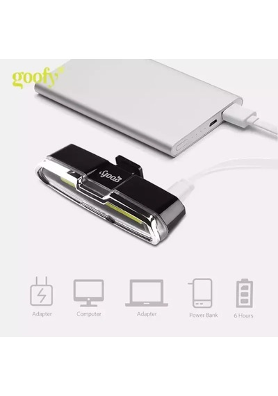 Mavi-sarı-kırmızı Çakarlı Usb Şarjlı 100 Lümen Bisiklet Stop Lambası Siyah - Kırmızı - Beyaz