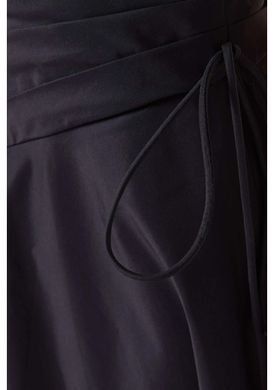 3.1 Phillip Lim Ruched Handkerchief Premium Pamuk - Poplin Lüks Tasarım Kadın Elbise Siyah