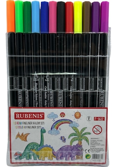 Rubenis Fineliner Kalem Seti 12 Renk 0.4 Mm