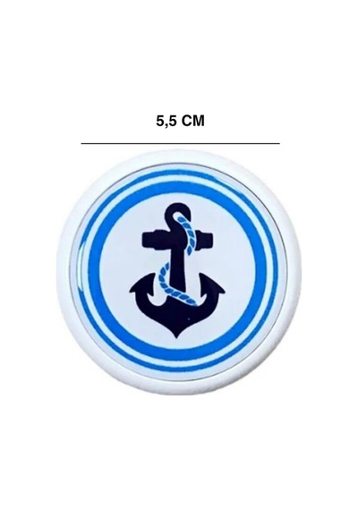 Çapa Çocuk Odası Mobilya Kulbu - 55 MM - Abs Plastik Tekli Düğme Dolap ve Çekmece Kulpu Çapa