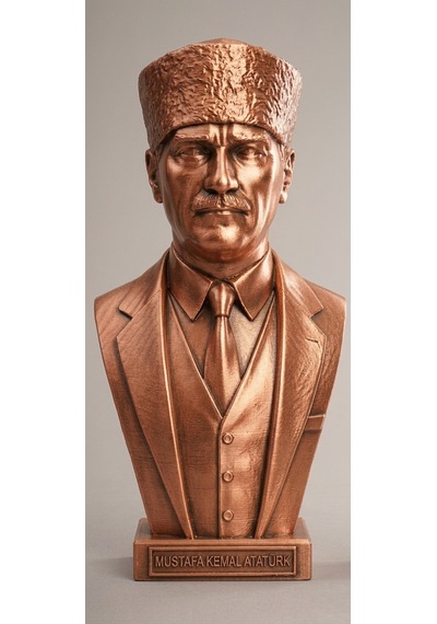 Gazi Mustafa Kemal Büstü Dekoratif 15 Cm Atatürk Heykeli Masaüstü Aksesuar Hediyelik